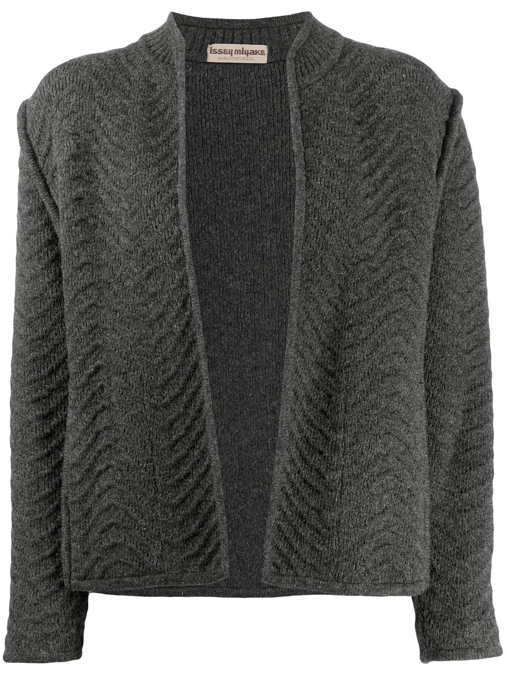 Issey Miyake Pre-Owned 1980s open front cardigan - Grey von Issey Miyake Pre-Owned