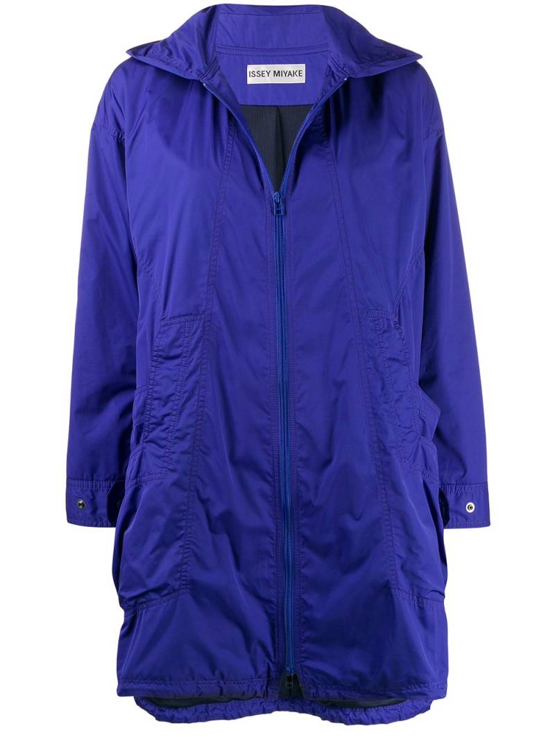 Issey Miyake Pre-Owned 2000s zip-up raincoat - Purple von Issey Miyake Pre-Owned