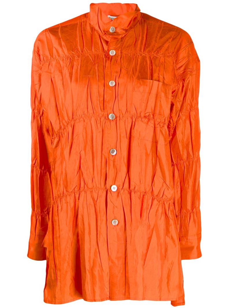 Issey Miyake Pre-Owned crushed effect shirt - Orange von Issey Miyake Pre-Owned