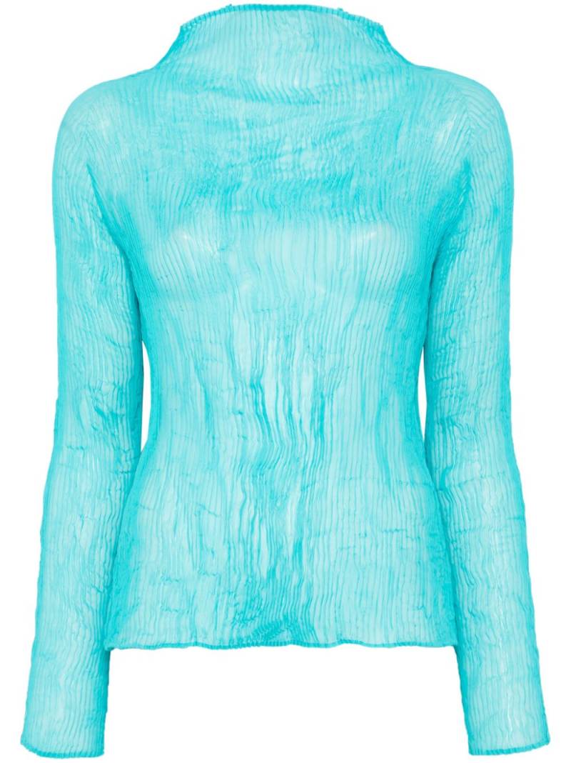 Issey Miyake Chiffon Twist 2 top - Blue von Issey Miyake