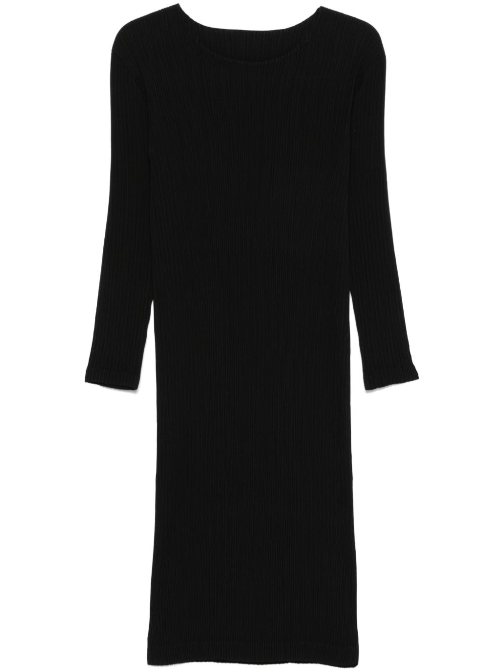 Issey Miyake Hatching Pleats midi dress - Black von Issey Miyake