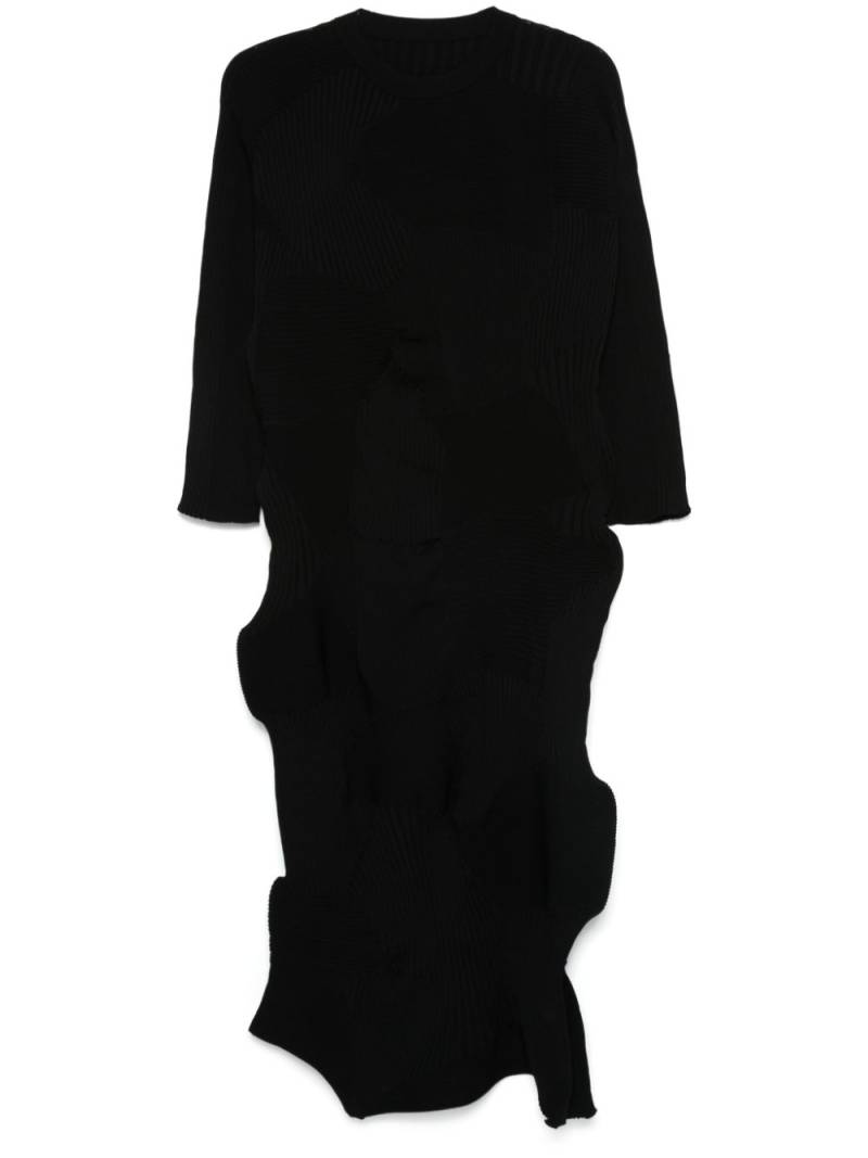 Issey Miyake Kone Kone midi dress - Black von Issey Miyake