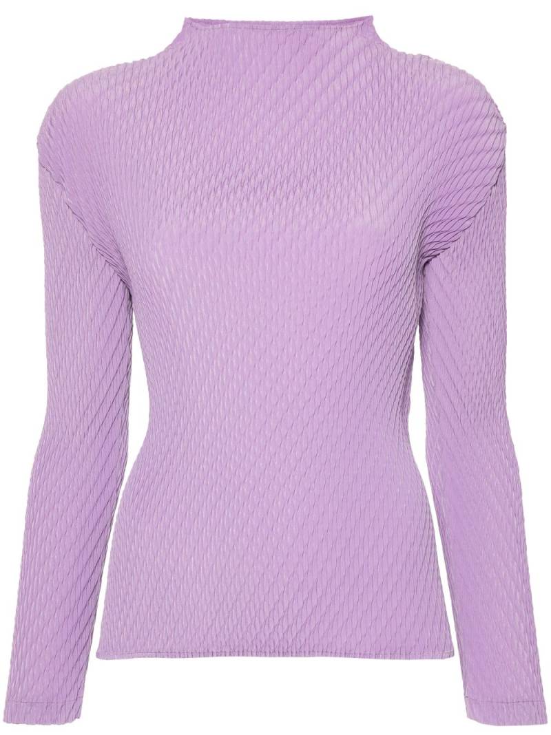 Issey Miyake Orbicular Pleats top - Purple von Issey Miyake