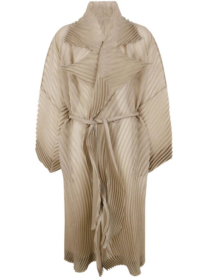 Issey Miyake Wander coat - Neutrals von Issey Miyake