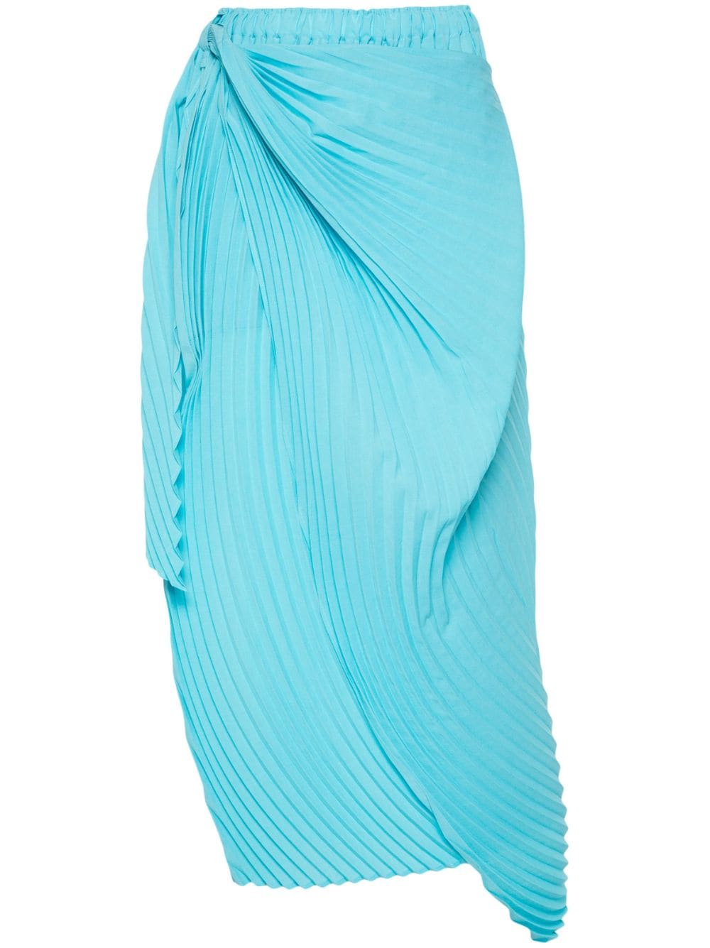 Issey Miyake Wrapped Pleats maxi skirt - Blue von Issey Miyake