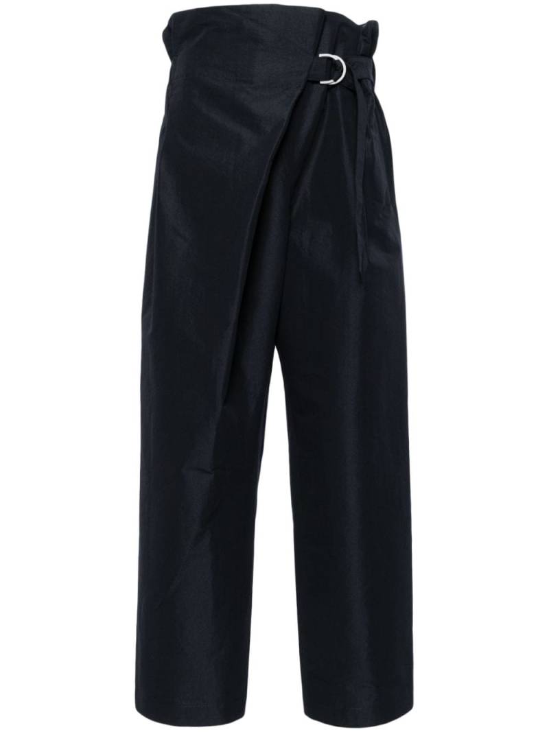 Issey Miyake asymmetric buckled straight-leg trousers - Black von Issey Miyake