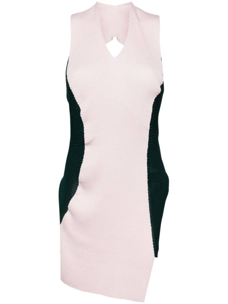 Issey Miyake asymmetric ribbed-knit top - Pink von Issey Miyake