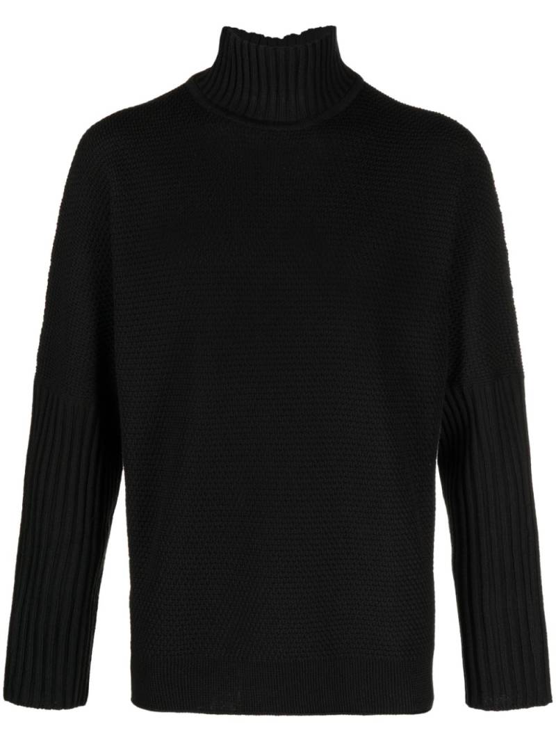 Issey Miyake high-neck knitted jumper - Black von Issey Miyake