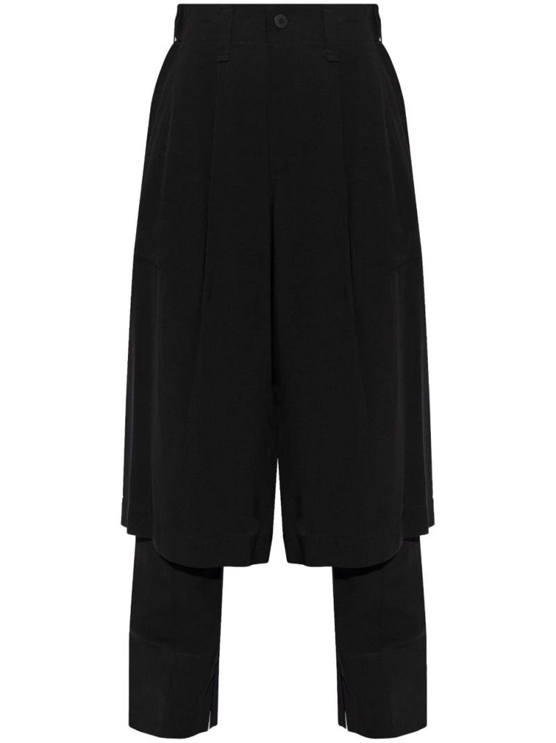 Issey Miyake high-waisted layered trousers - Black von Issey Miyake