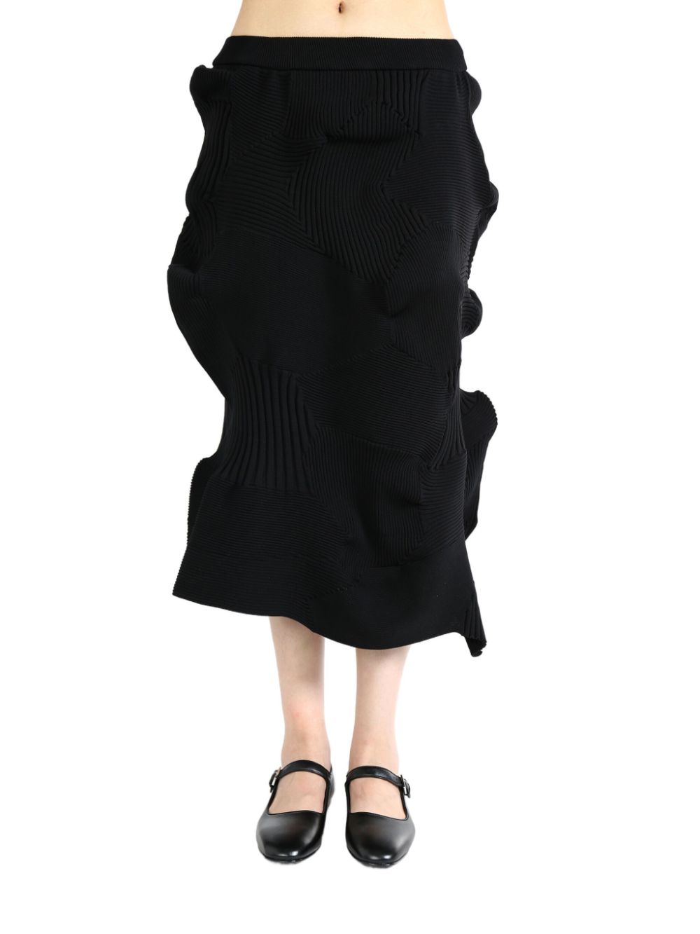 Issey Miyake knitted midi skirt - Black von Issey Miyake