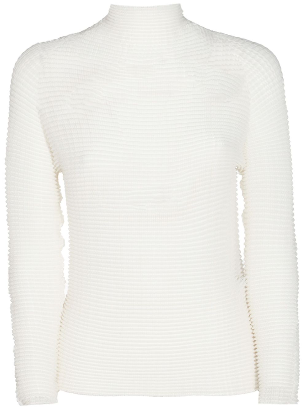 Issey Miyake plissé-effect jumper - White von Issey Miyake