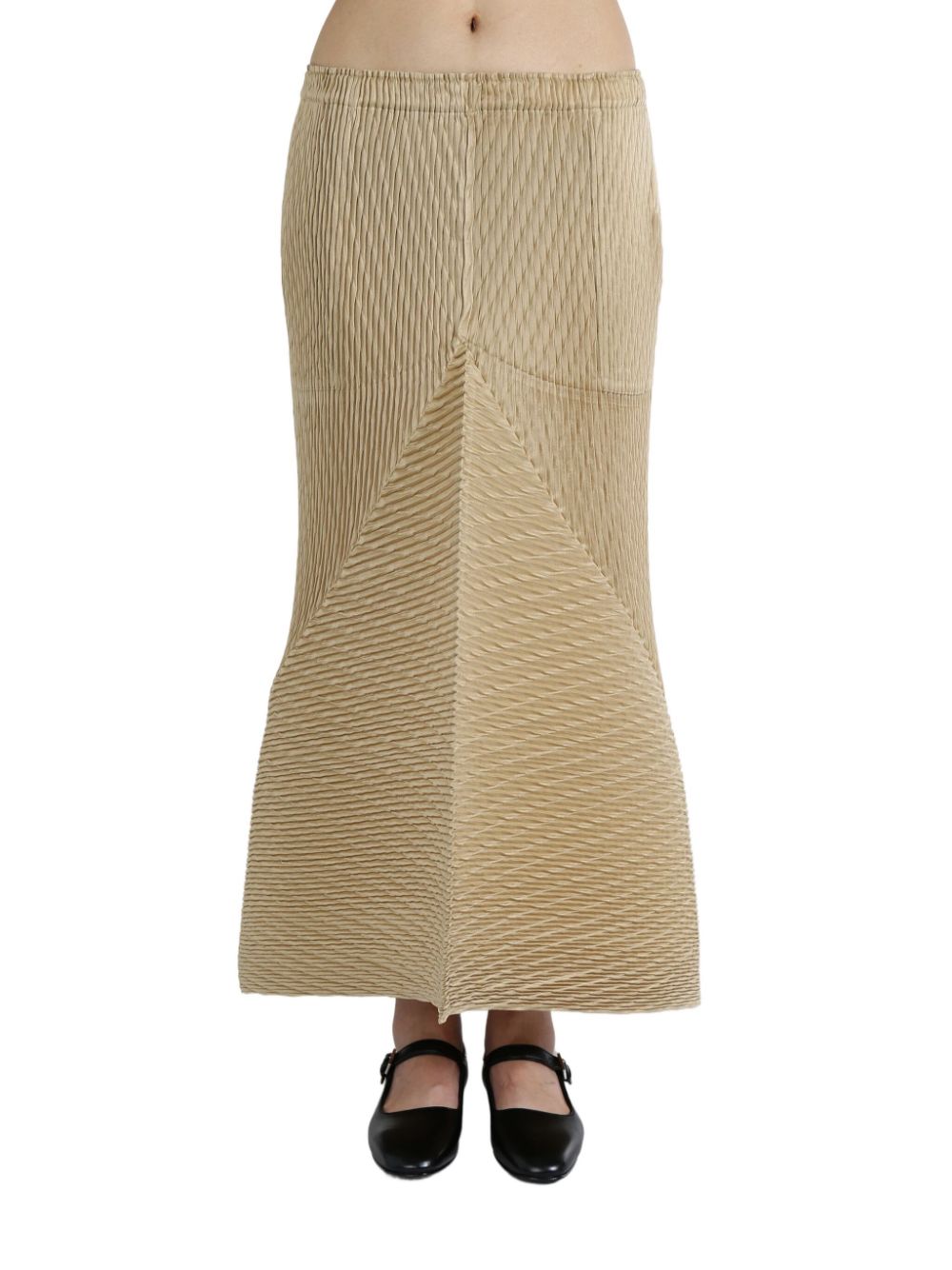 Issey Miyake plissé maxi skirt - Neutrals von Issey Miyake