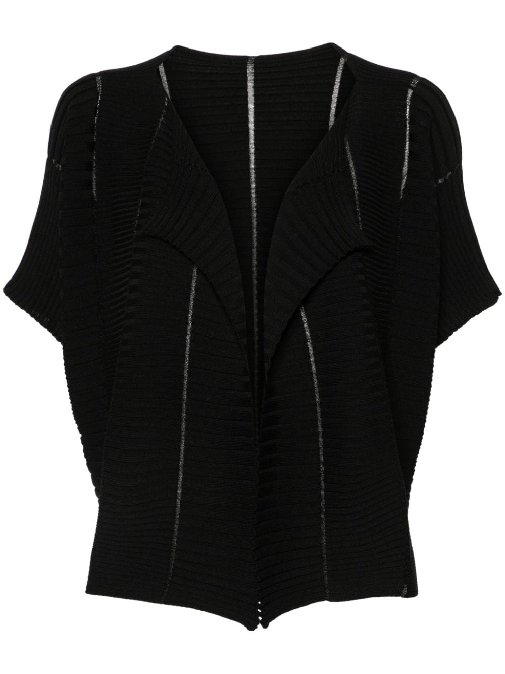 Issey Miyake ribbed-knit cardigan - Black von Issey Miyake