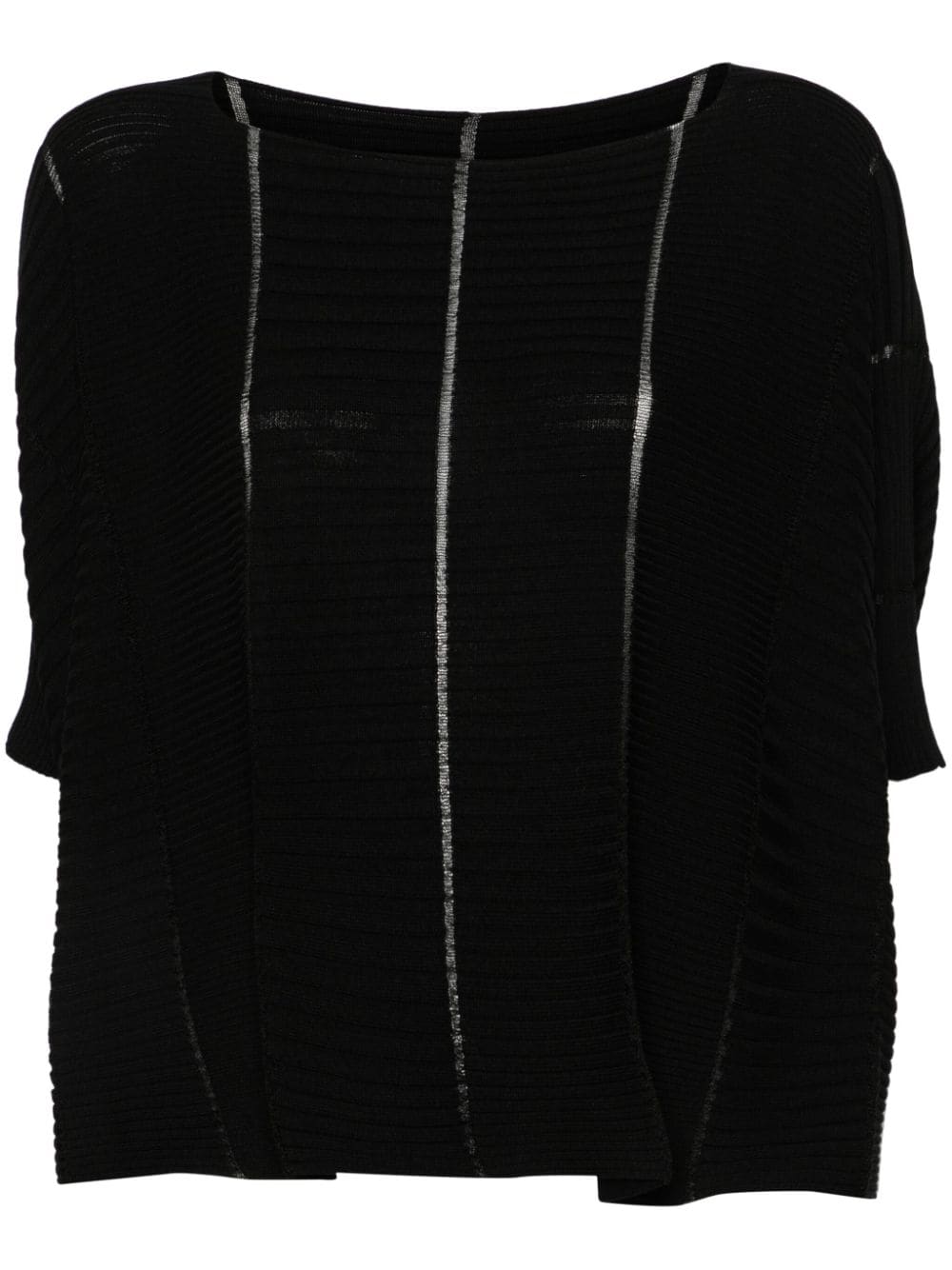 Issey Miyake ribbed-knit sweater - Black von Issey Miyake