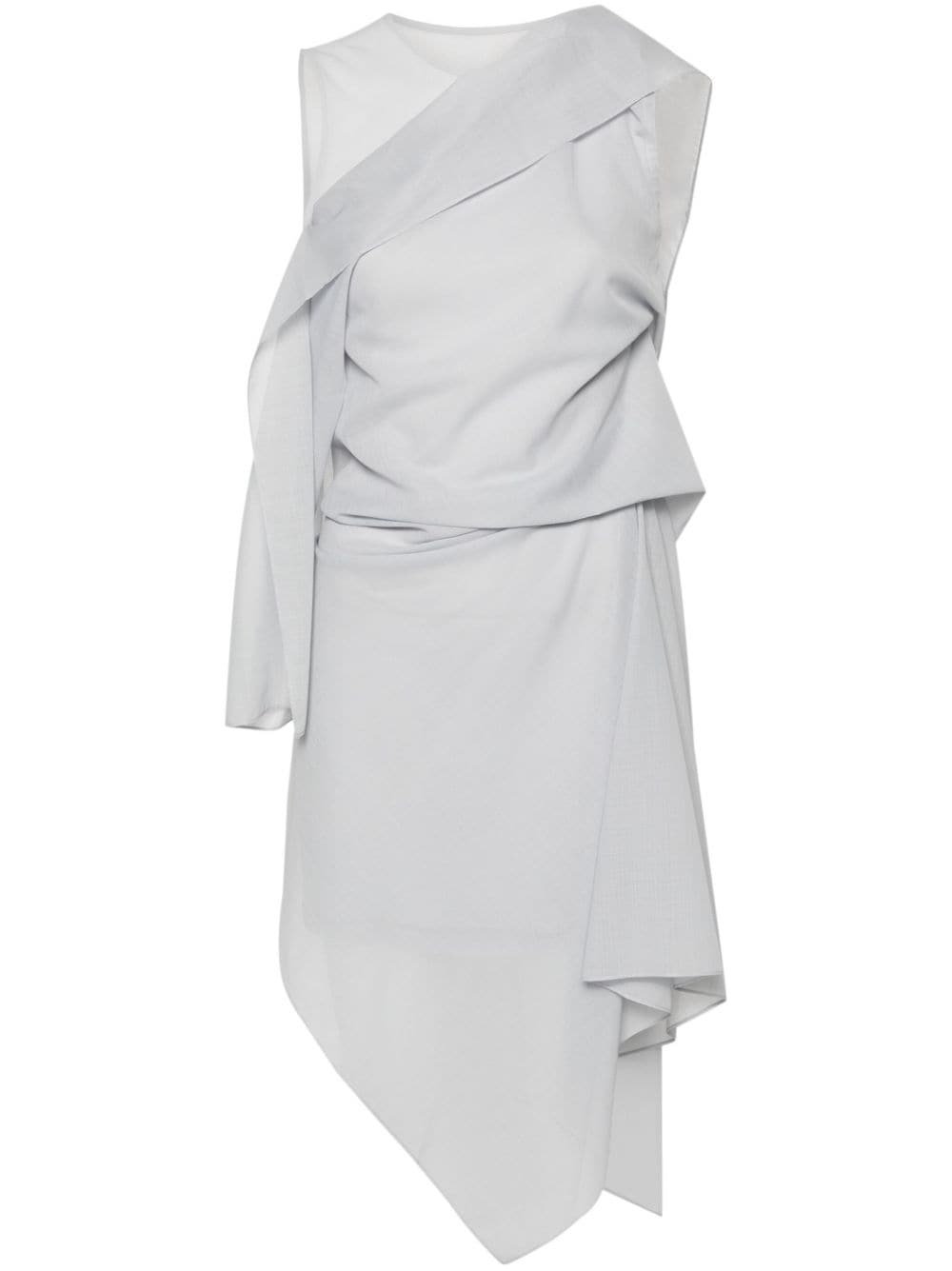 Issey Miyake ruffled mini dress - Grey von Issey Miyake