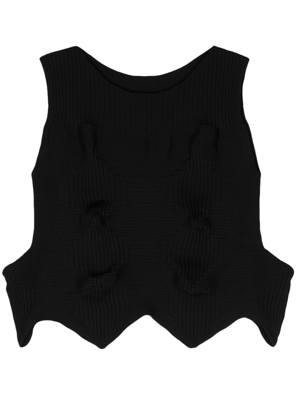 Issey Miyake sleeveless ribbed tank top - Black von Issey Miyake