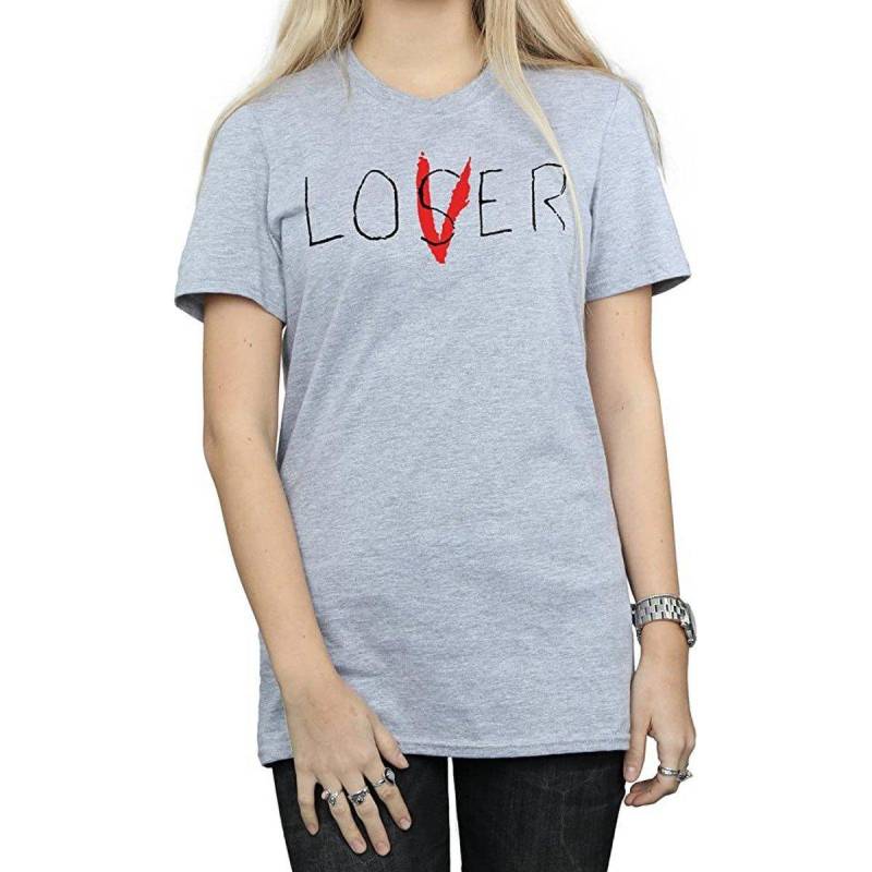 It - Loser Lover TShirt, für Damen, Grau, Größe M von It