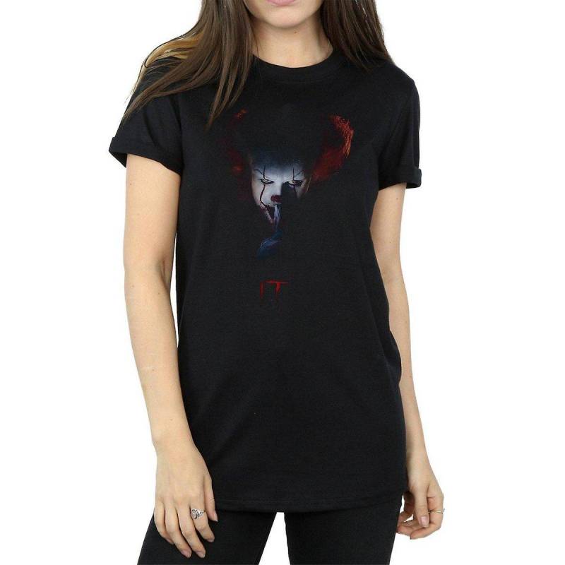 It - Pennywise Quiet TShirt, für Damen, Schwarz, Größe L von It