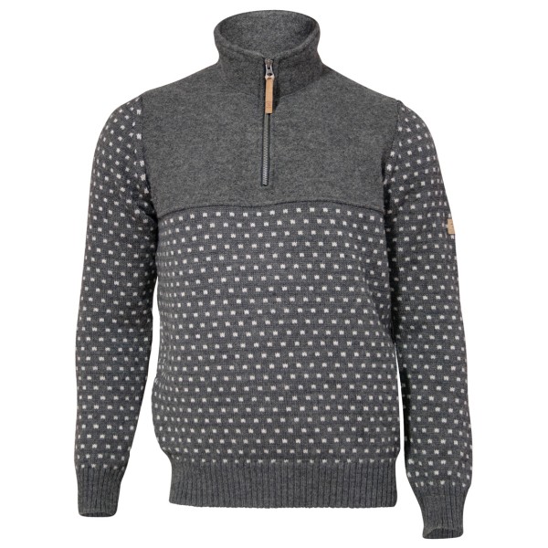 Ivanhoe of Sweden - Sverre Half Zip - Wollpullover Gr L;M;S;XL;XXL grau;oliv von Ivanhoe of Sweden