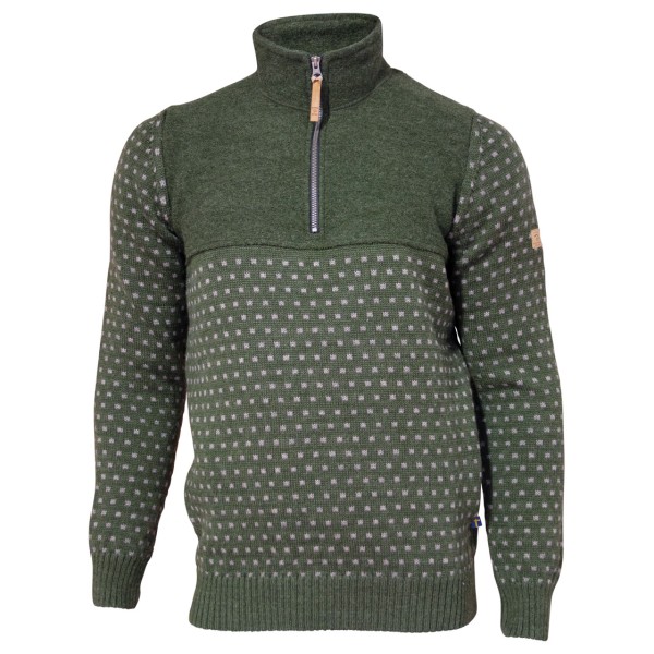 Ivanhoe of Sweden - Sverre Half Zip - Wollpullover Gr L oliv von Ivanhoe of Sweden