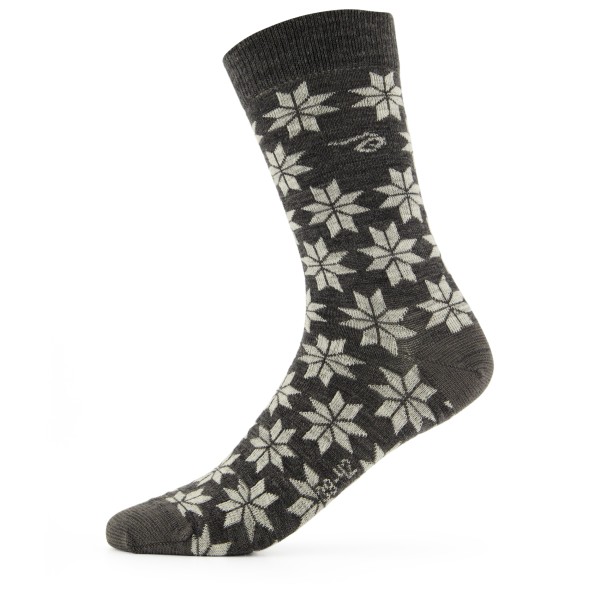 Ivanhoe of Sweden - Women's Wool Sock Snowflake - Merinosocken Gr 39-42 grau von Ivanhoe of Sweden