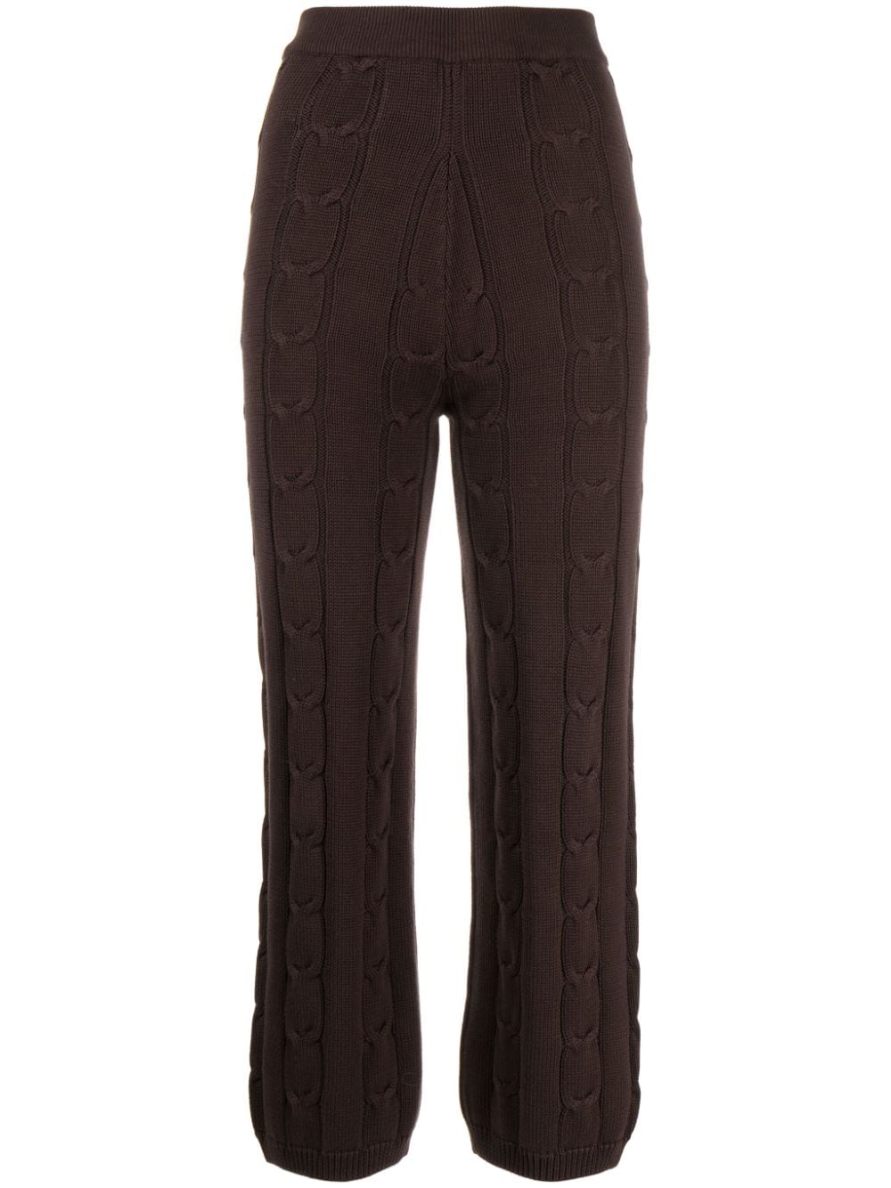 Izaak Azanei cable-knit cropped trousers - Brown von Izaak Azanei