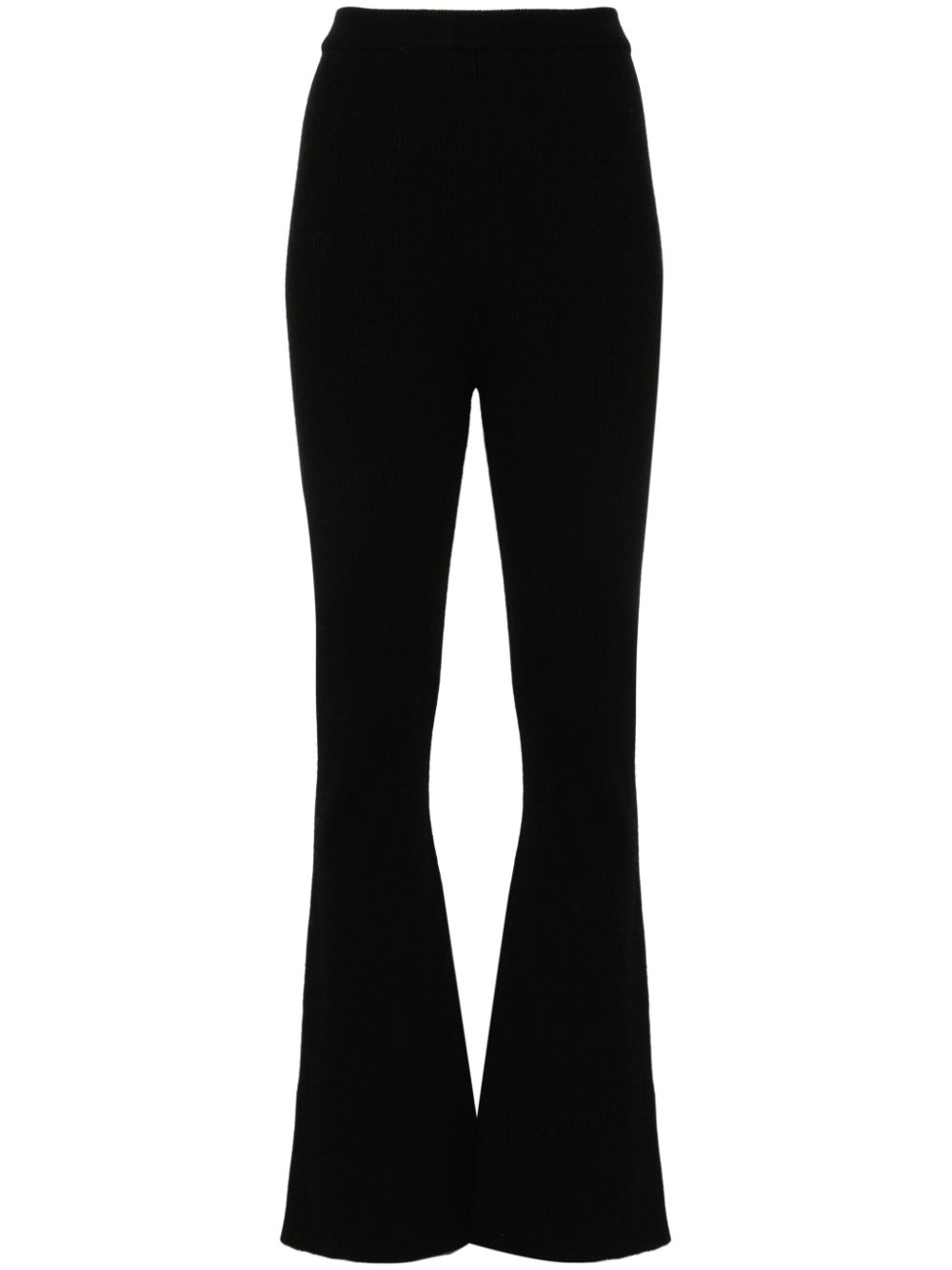 Izaak Azanei ribbed flared trousers - Black von Izaak Azanei