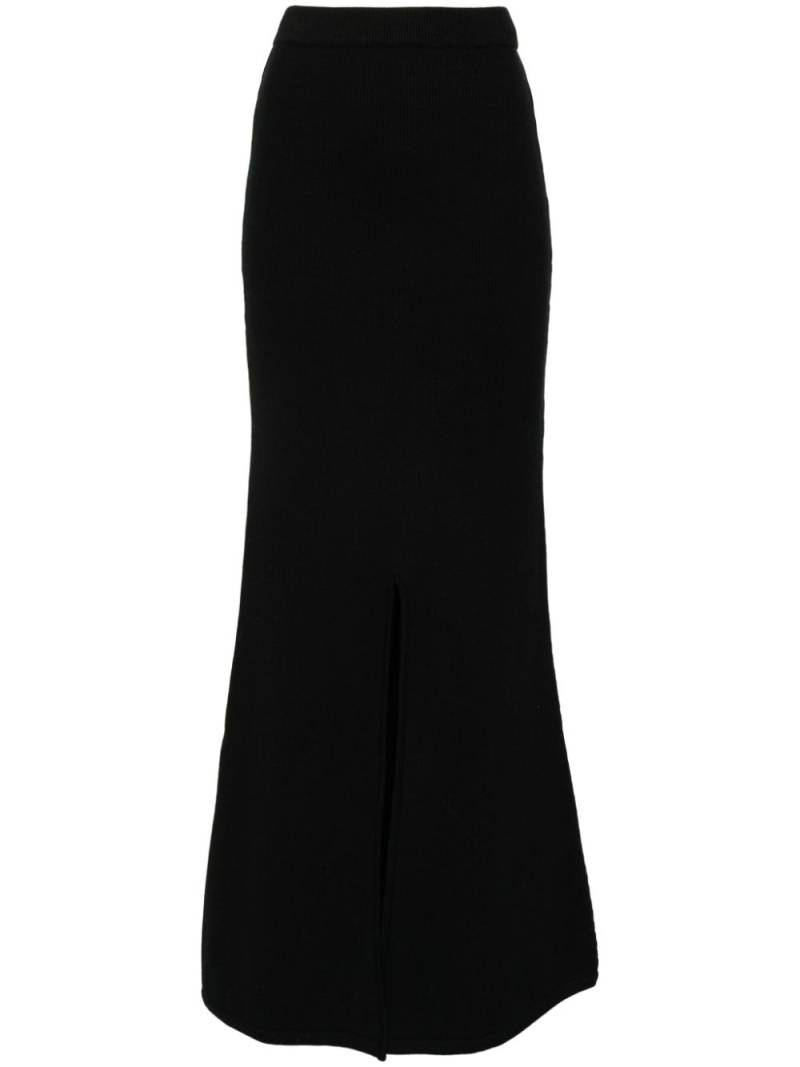 Izaak Azanei ribbed maxi skirt - Black von Izaak Azanei