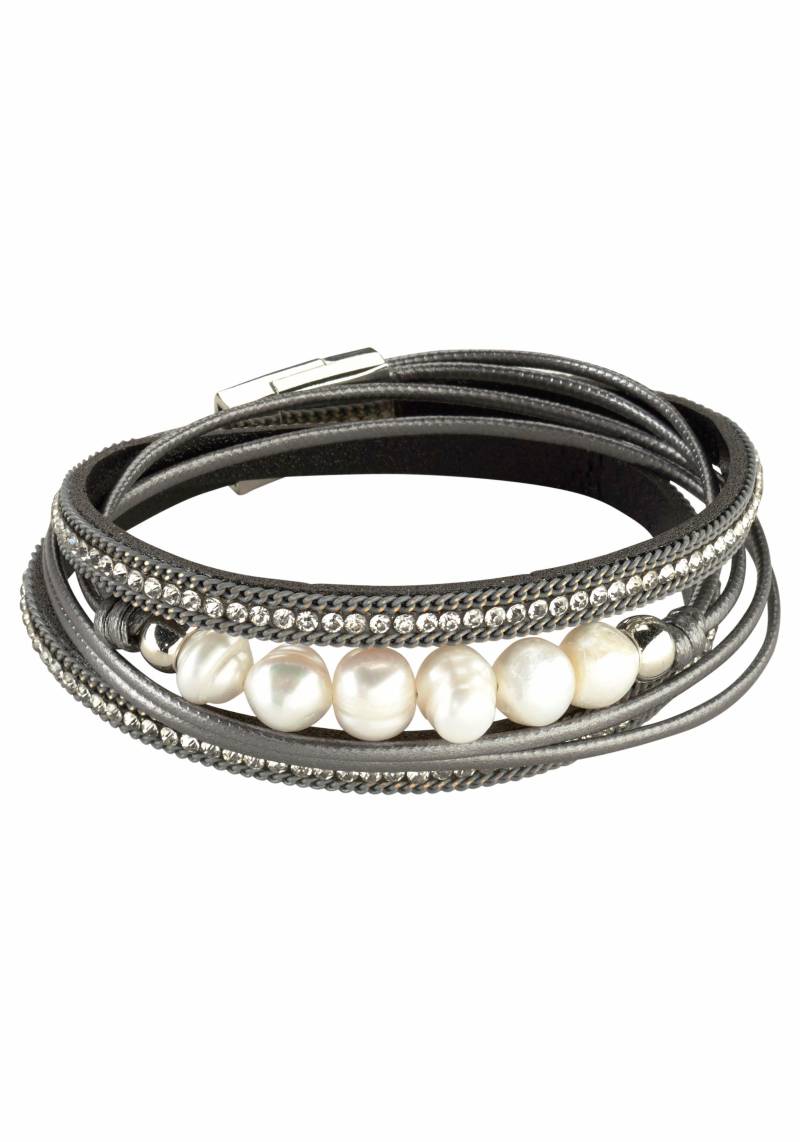 Firetti Armband »zum Wickeln, trendy«, mit Strassstein - mit Wachsperle von Firetti