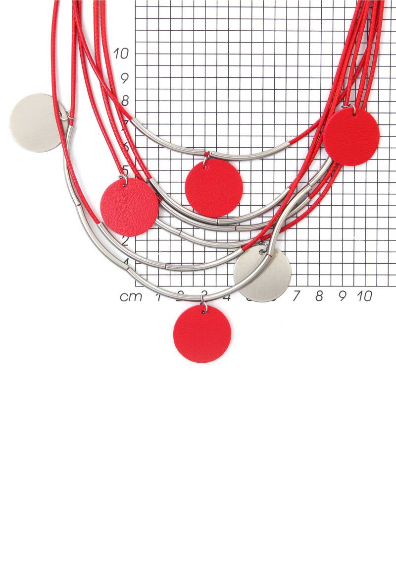 Firetti Collier »Plättchen, rund, rot, bicolor« von Firetti