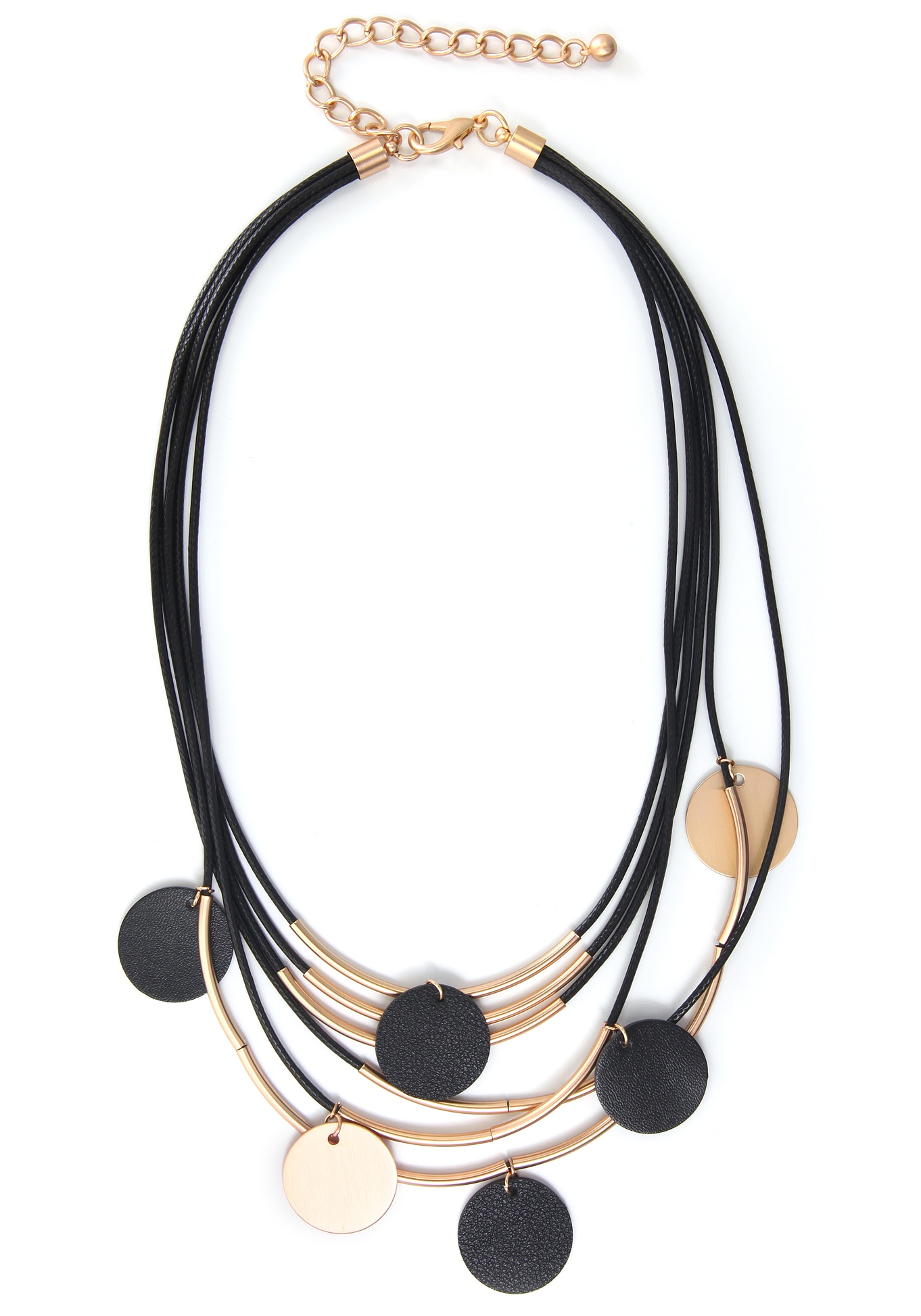 Firetti Kette mit Anhänger »mehrreihig runde Plättchen Bicolor« Firetti Kette mit Anhänger »mehrreihig runde Plättchen Bicolor« von Firetti