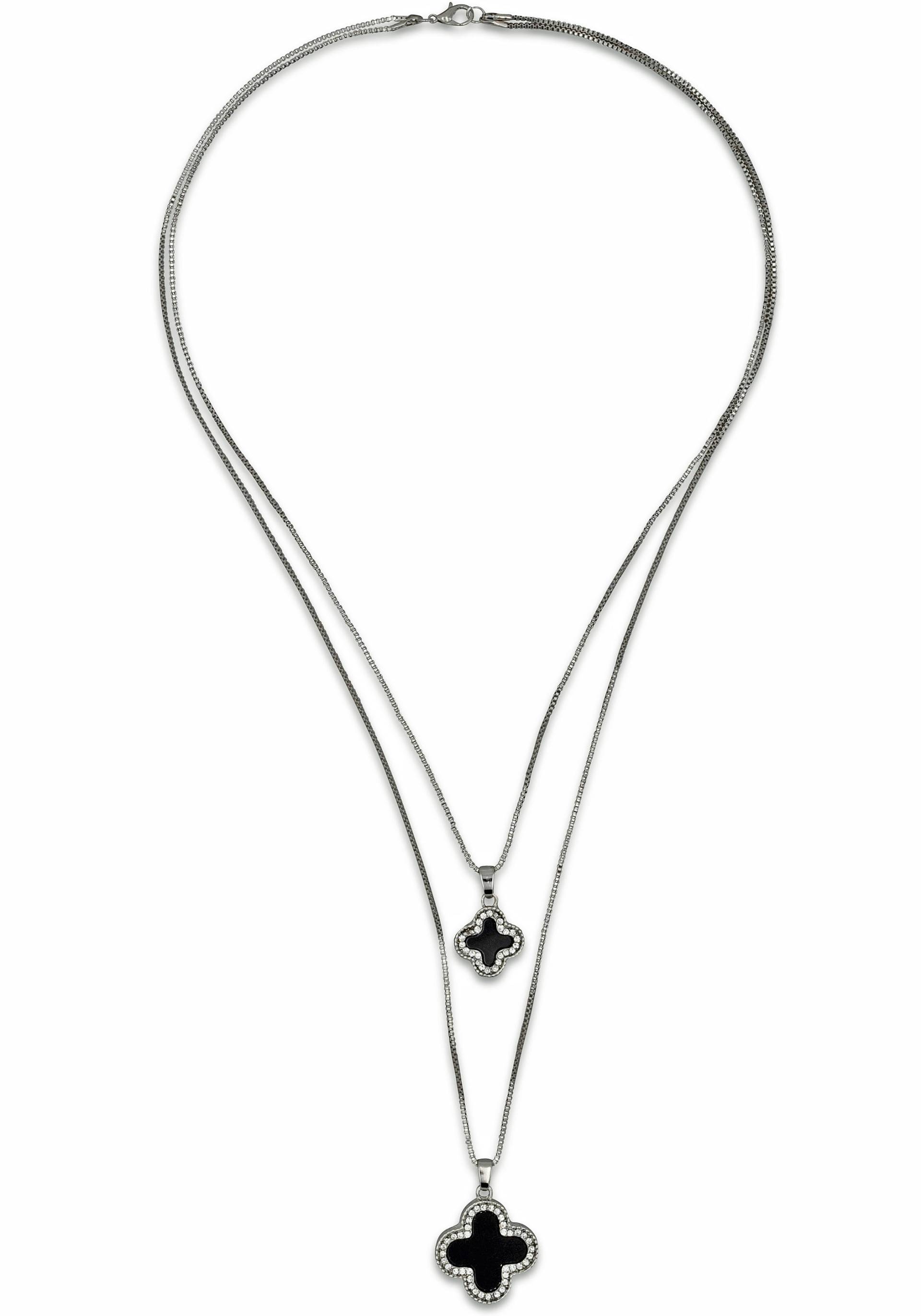 Firetti Kette mit Anhänger »Kreuz, zweireihig«, mit Glasstein Firetti Kette mit Anhänger »Kreuz, zweireihig«, mit Glasstein von Firetti