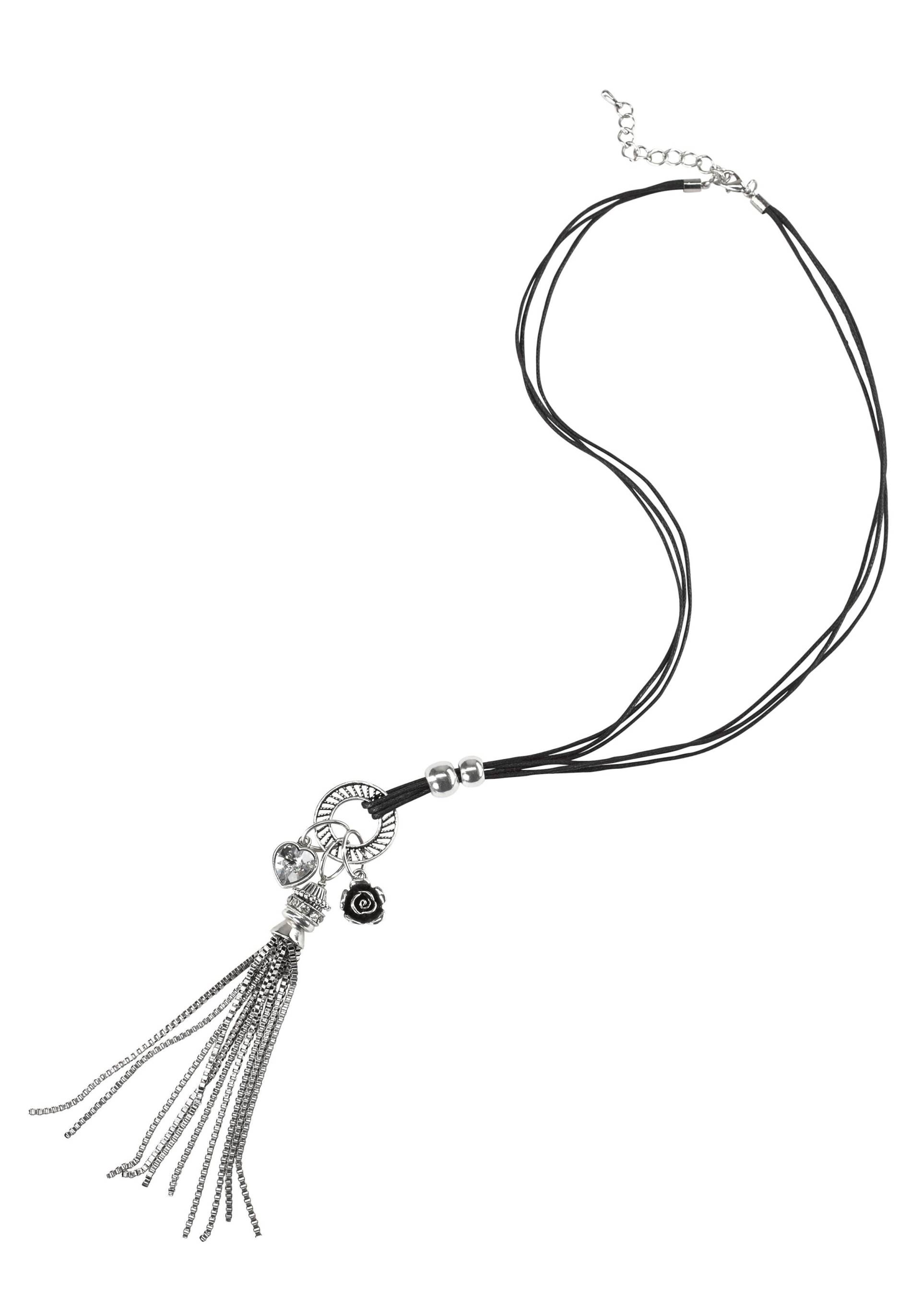 Firetti Kette mit Anhänger »mit kleiner Rose und Herz«, (1 tlg.), mit Glasstein Firetti Kette mit Anhänger »mit kleiner Rose und Herz«, (1 tlg.), mit Glasstein von Firetti