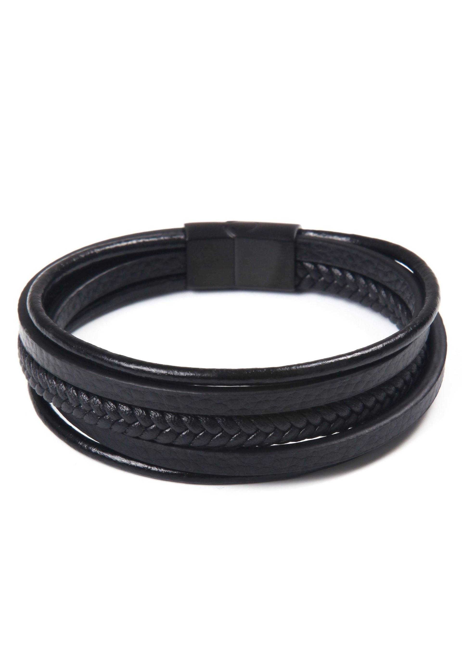Firetti Lederarmband »im maskulinen Design, mehrreihig, teilweise geflochten« Firetti Lederarmband »im maskulinen Design, mehrreihig, teilweise geflochten« von Firetti