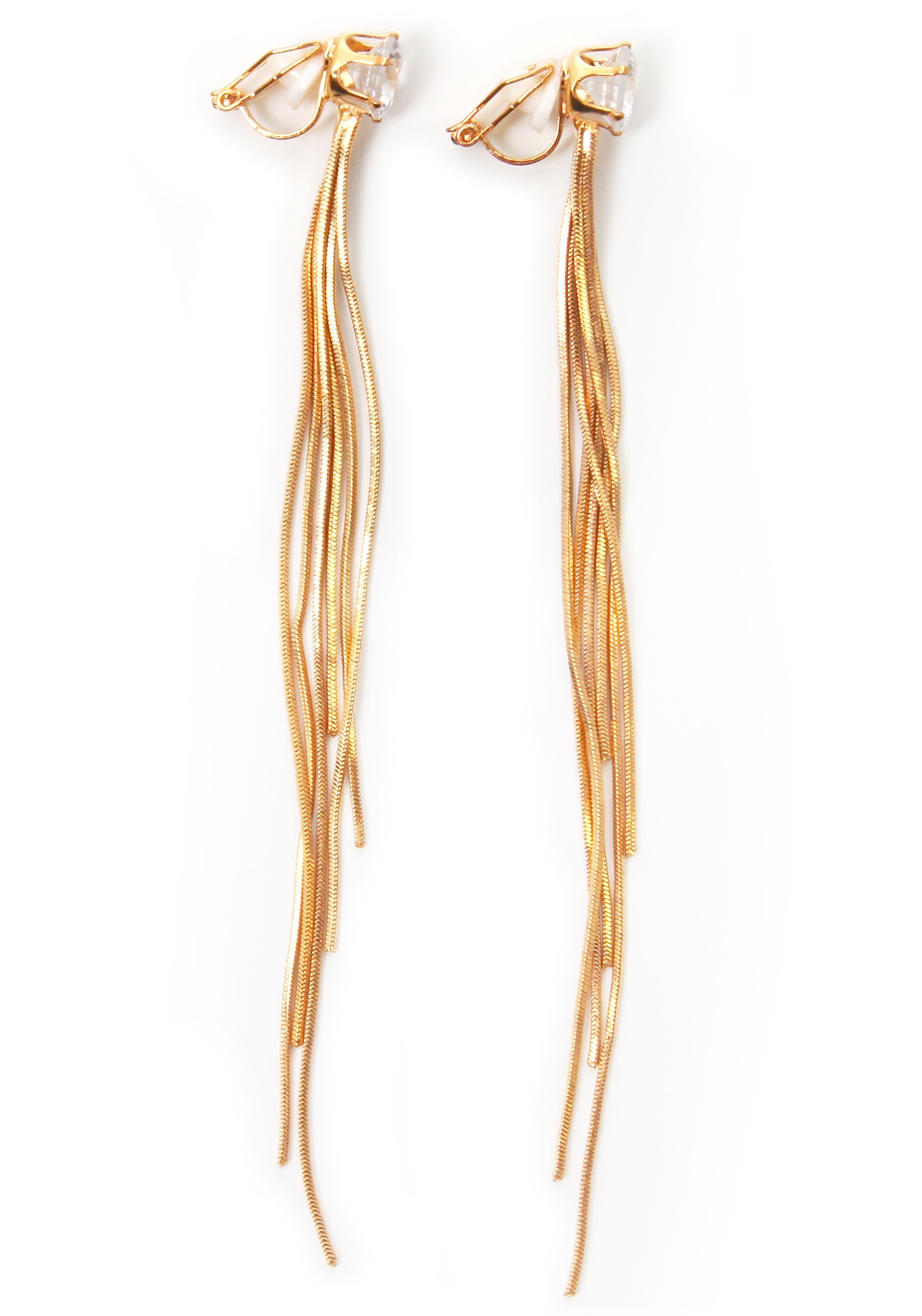 Firetti Paar Ohrclips »mehrreihig, elegant, vergoldfarbenet«, mit Glassteinen Firetti Paar Ohrclips »mehrreihig, elegant, vergoldfarbenet«, mit Glassteinen von Firetti