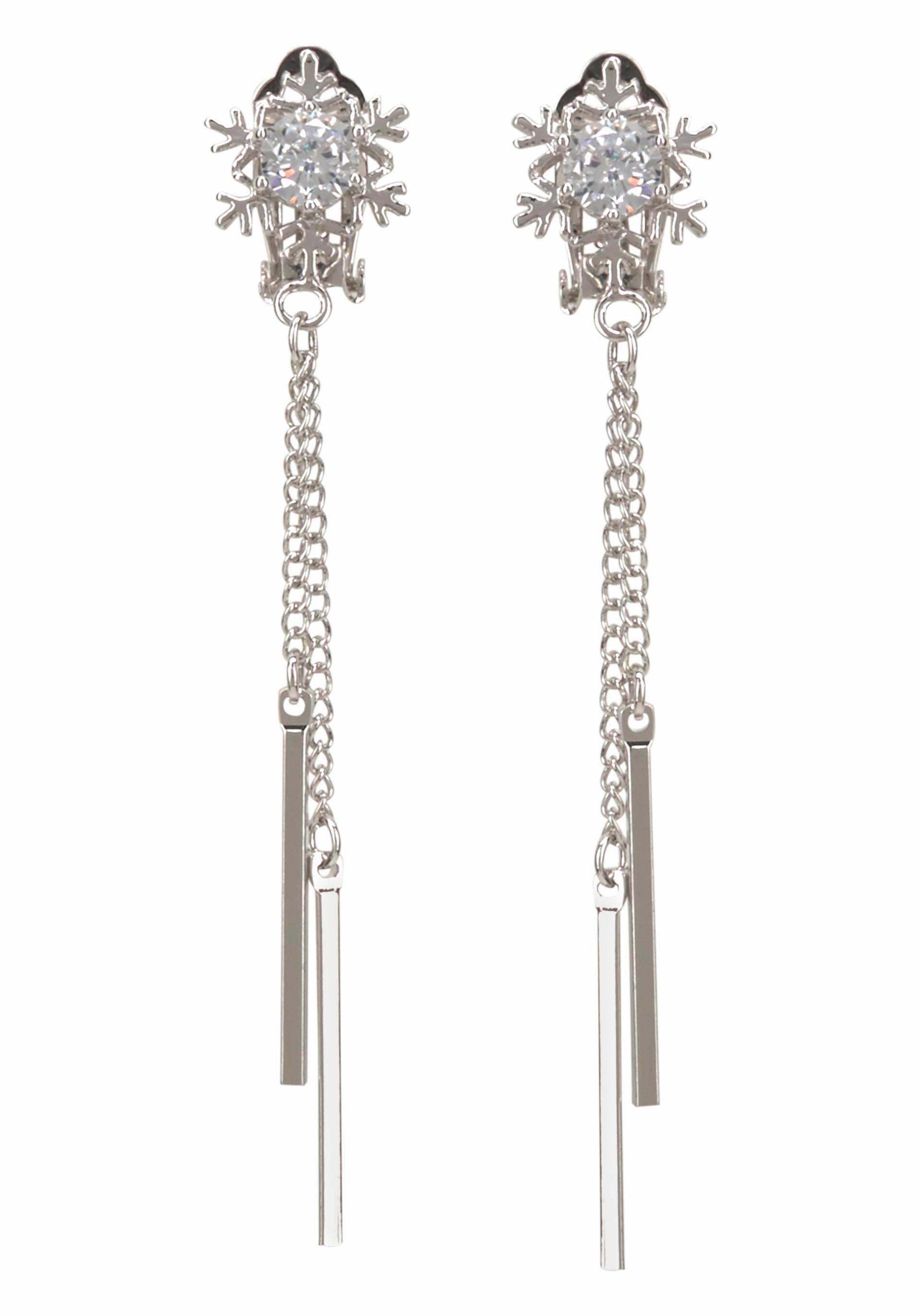 Firetti Paar Ohrclips »mit kleiner Schneeflocke«, mit Glassteinen Firetti Paar Ohrclips »mit kleiner Schneeflocke«, mit Glassteinen von Firetti