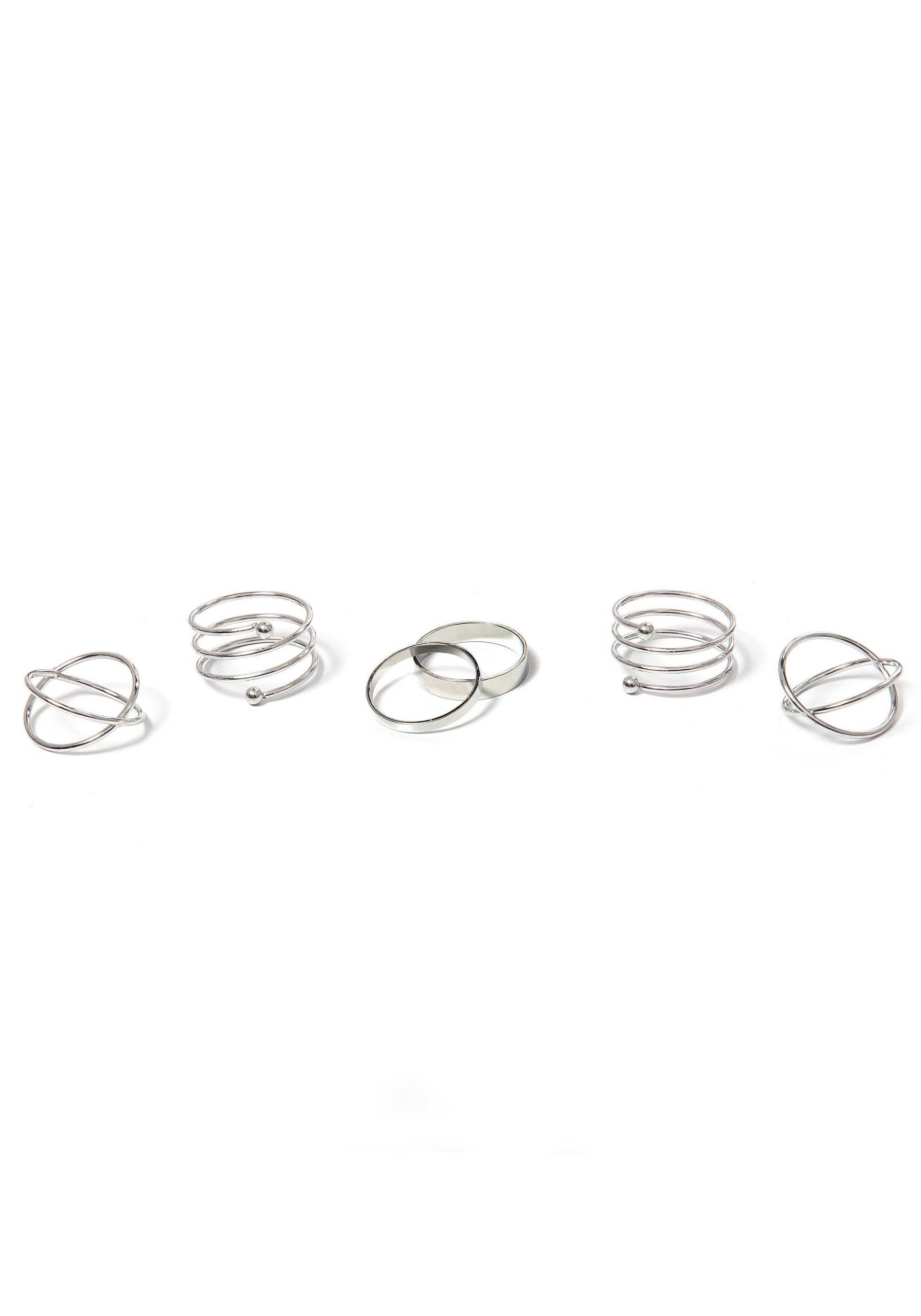 Firetti Ring-Set »im teilweise mehrreihigen Design«, (Set, 6 tlg.) von Firetti