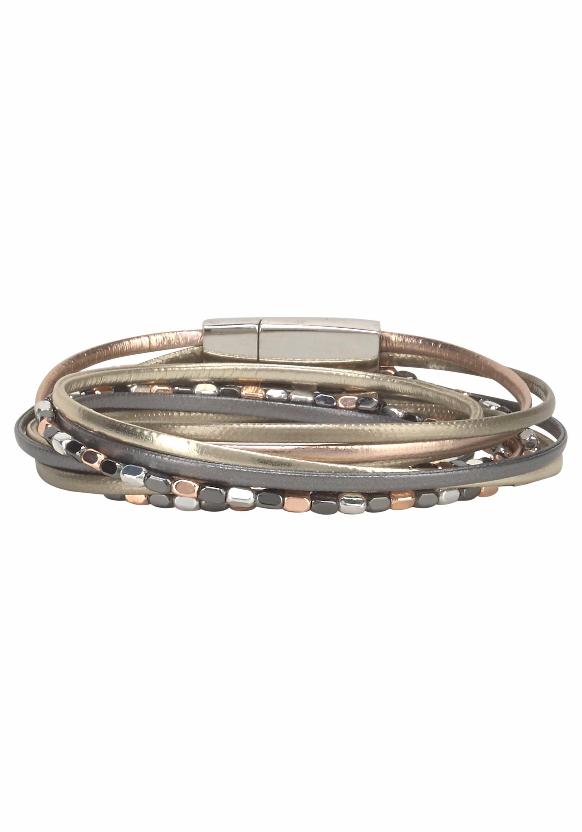 Firetti Wickelarmband »mehrreihig, mit Elementen aus Metall« Firetti Wickelarmband »mehrreihig, mit Elementen aus Metall« von Firetti