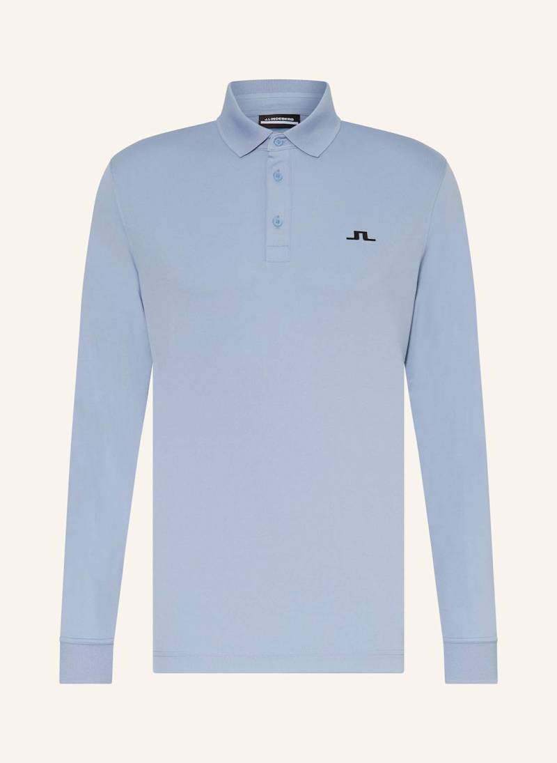 J.Lindeberg Funktions-Poloshirt Gustaf Ls blau von J.LINDEBERG