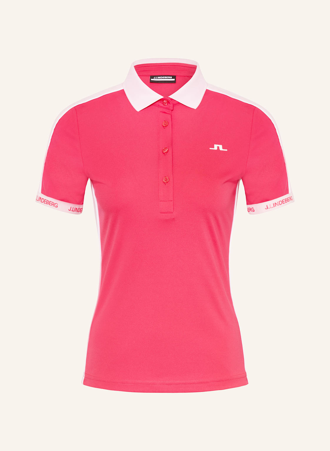 J.Lindeberg Funktions-Poloshirt rot von J.LINDEBERG