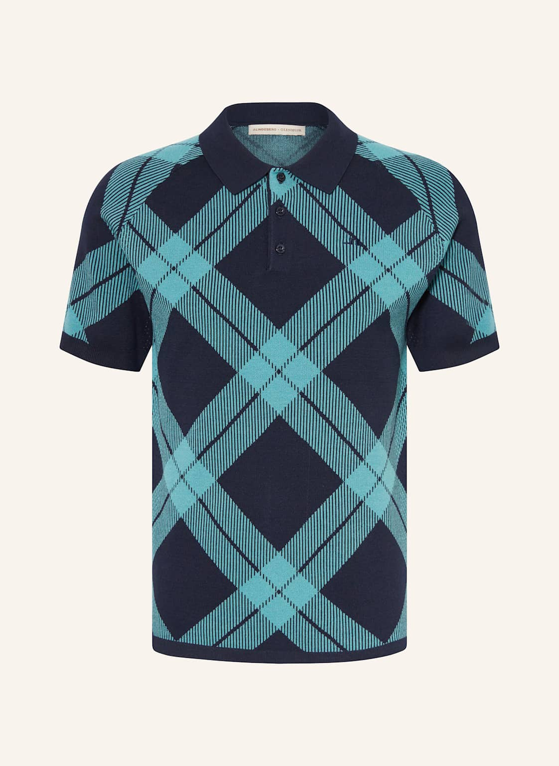 J.Lindeberg Strick-Poloshirt Martin Knit blau von J.LINDEBERG