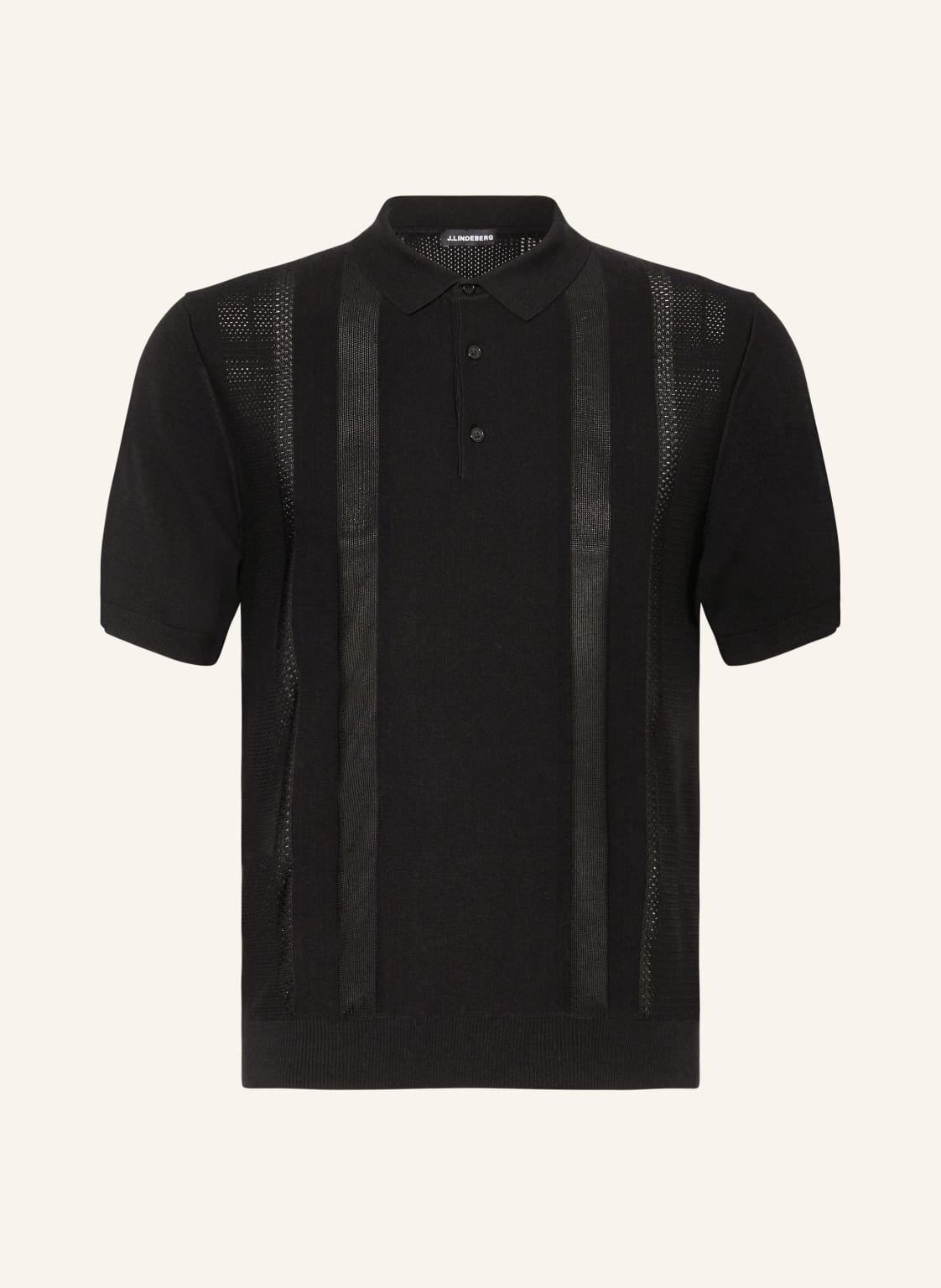 J.Lindeberg Strick-Poloshirt schwarz von J.LINDEBERG