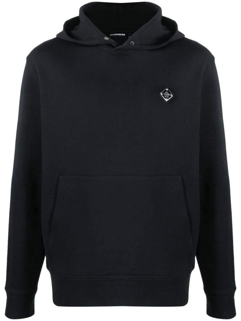 J.Lindeberg Cred cotton-blend hoodie - Black von J.Lindeberg