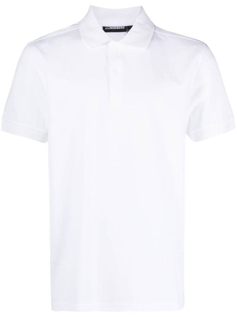 J.Lindeberg Troy logo-print cotton polo shirt - White von J.Lindeberg