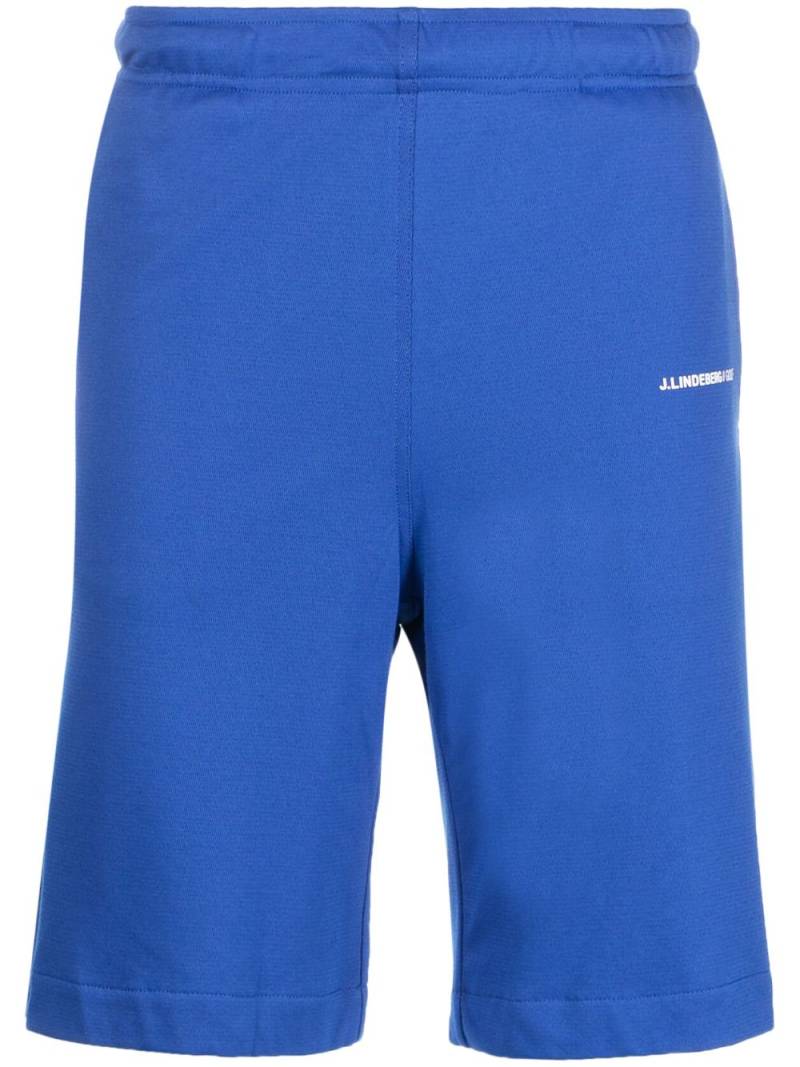 J.Lindeberg logo-print elasticated-waistband shorts - Blue von J.Lindeberg