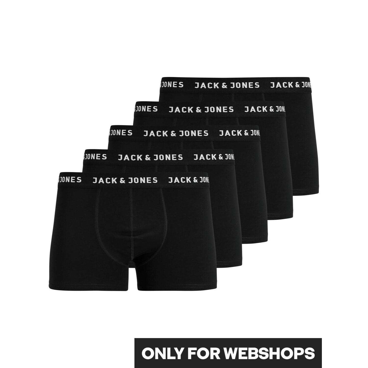 Jack & Jones - 5er-Set Kinder-Boxershorts  huey, 12A, Schwarz von Jack & Jones