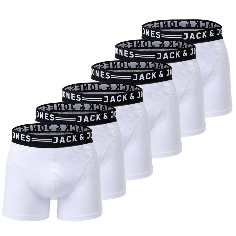 Jack & Jones - Boxer Shorts, 6er Pack, für Herren, Weiss, Größe M von Jack & Jones