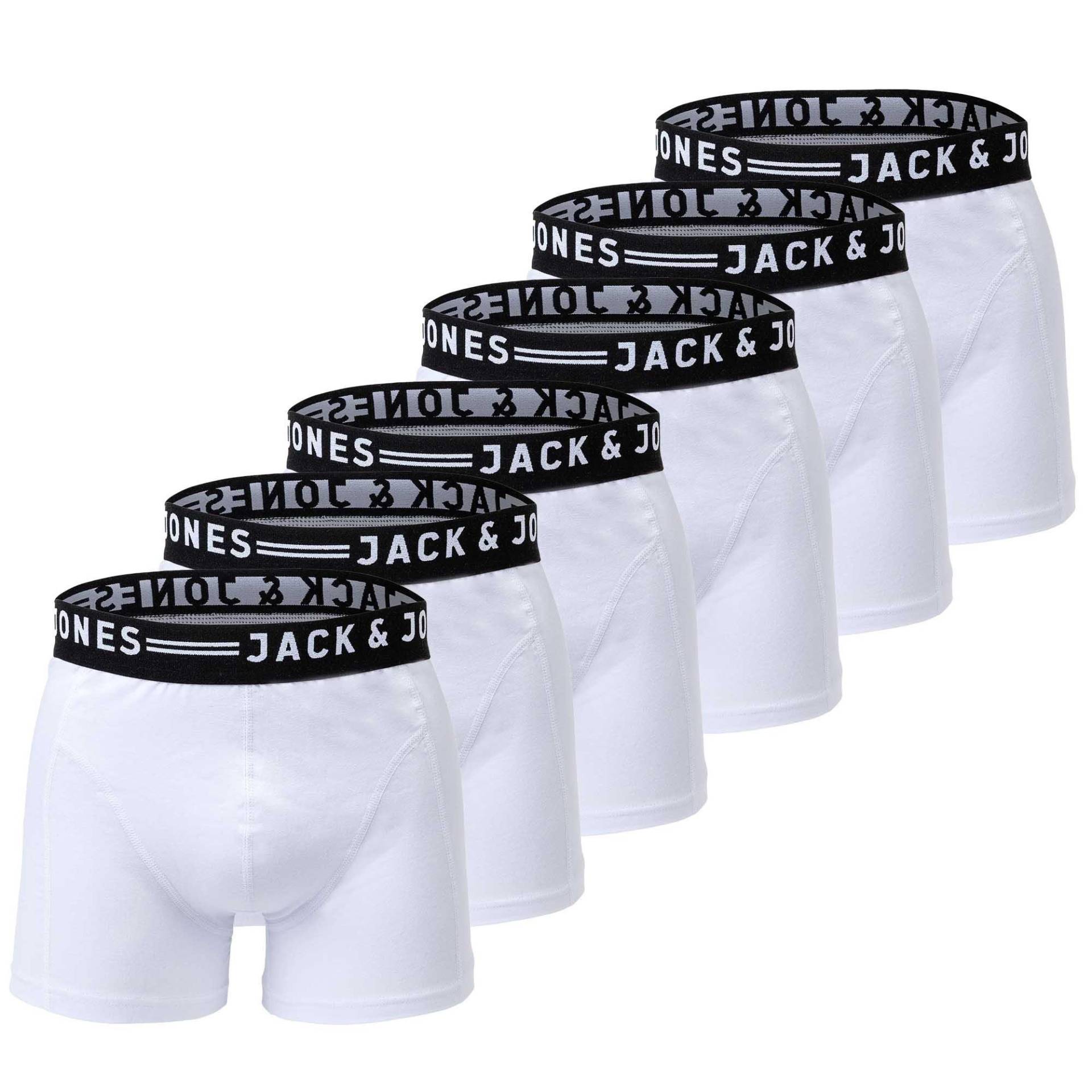 Jack & Jones - Boxer Shorts, 6er Pack, für Herren, Weiss, Größe XL von Jack & Jones