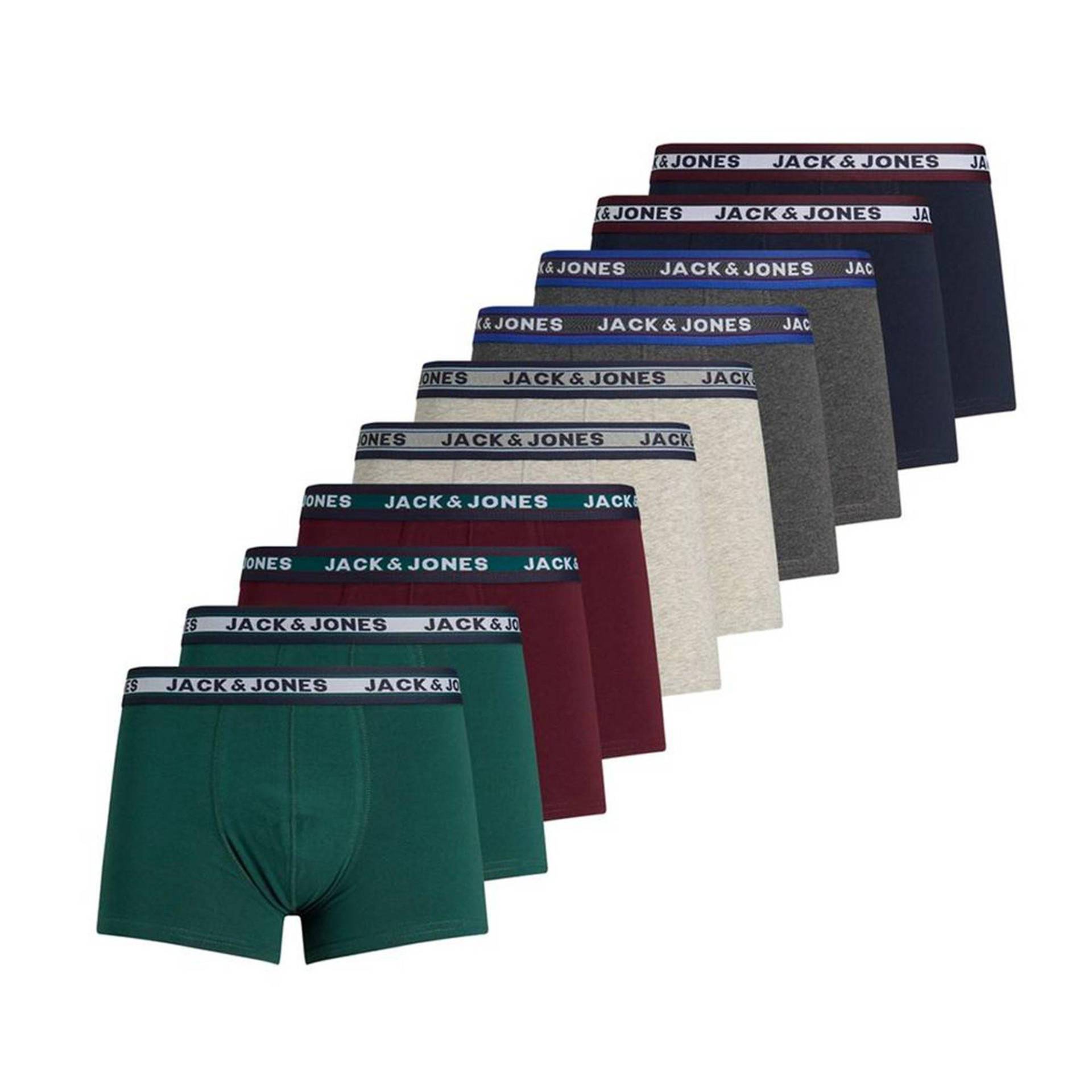 Jack & Jones - Boxershort  10er Pack Stretch-JACSOLID, für Herren, Multicolor, Größe L von Jack & Jones