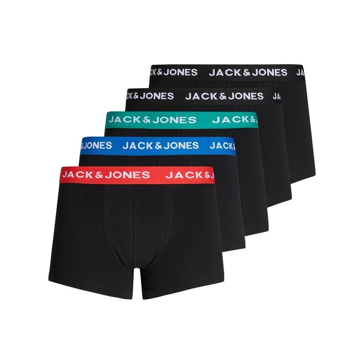 Jack & Jones - Boxershort  5er Pack Stretch-JACHUEY TRUNKS 5 PACK, für Herren, Multicolor, Größe S von Jack & Jones